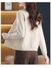 Women's Short Cardigan Sweater - 2025 Spring/Autumn Fashion, Loose Knitted Zipper Jacket for Moms