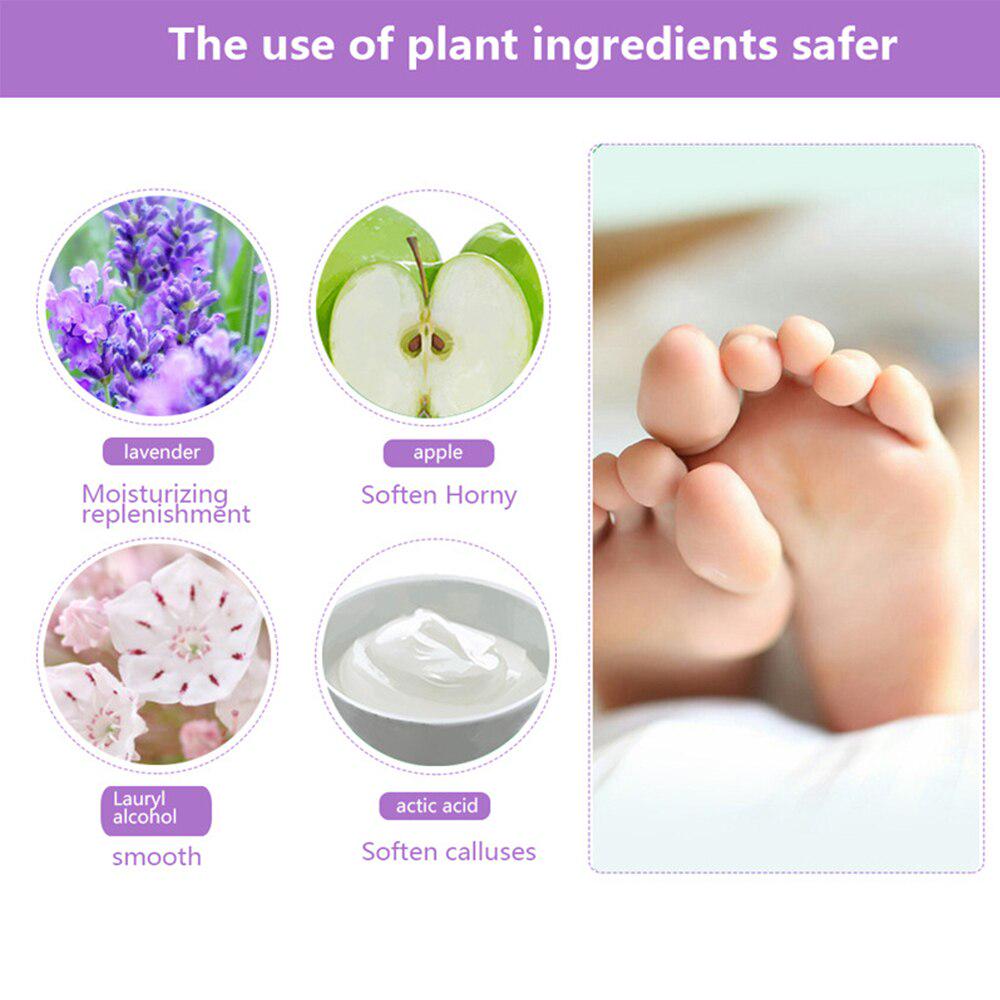 1Pair Lavender Firming Foot Mask Exfoliating Renewal Pedicure Foot Film Heel Socks Foot Care Tool