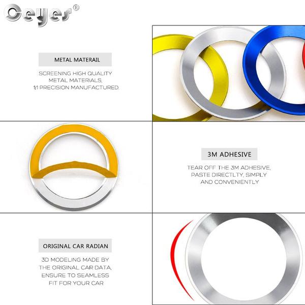 Ceyes Auto-Styling Lenkrad Kreis Ring Logo Embleme Zubehör Fall für Skoda Octavia A 7 A7 A5 2 Rapid dekorative Abdeckungen