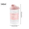 Water Bottles 540ml Clear Drinkware With Scale Anti-Leak Water Bottles Large Capacity For School Gym Travel Outdoor Women Men