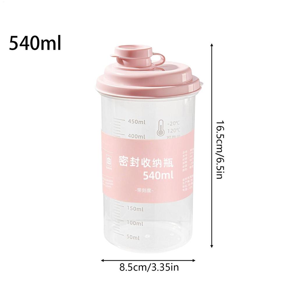 Water Bottles 540ml Clear Drinkware With Scale Anti-Leak Water Bottles Large Capacity For School Gym Travel Outdoor Women Men