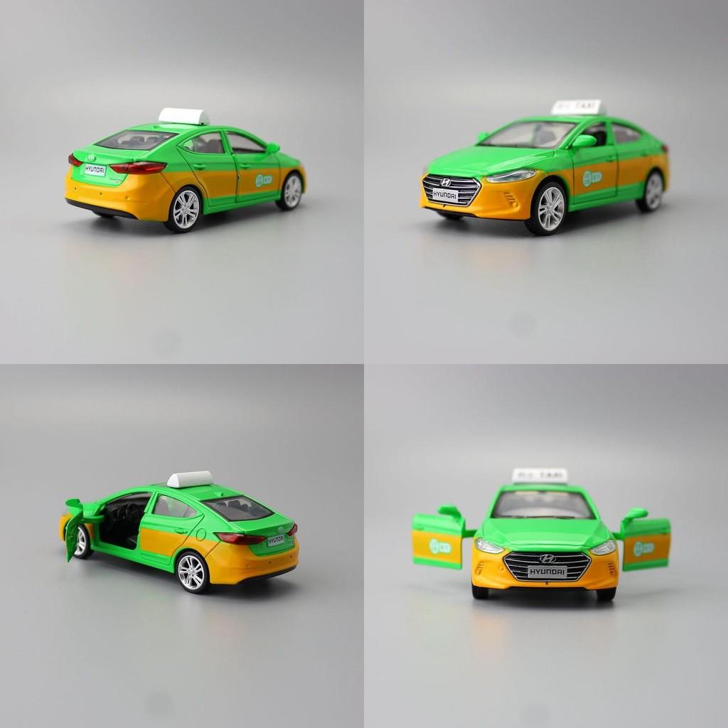 Alloy Hyundai Velantra Taxi Model Kids Toy With Inertia Control For Play And Collection