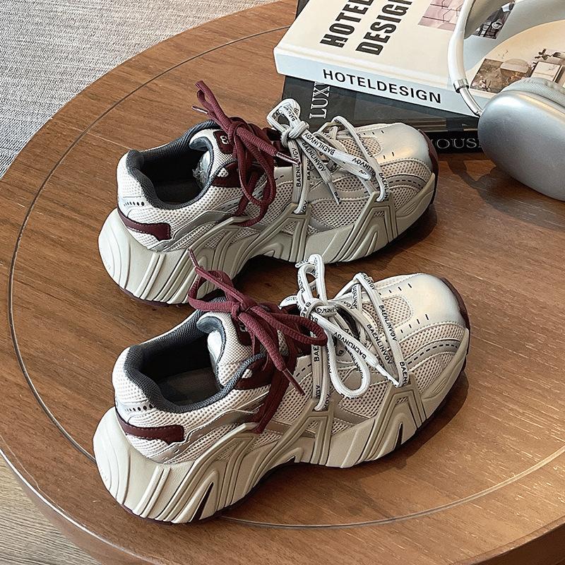 

2025 autumn new paris old straps spider-man dad shoes color matching non-slip casual sports women s shoes tide 40