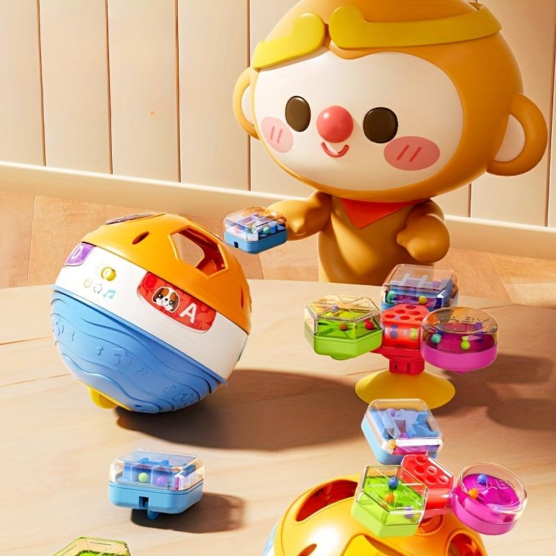 Interactive Climbing Ball Toy with Lights,Music,STEM Learning Educational Toy for Youngsters Ages 1-5,Durable ABS Plastic,Problem Solving,Kid Toys