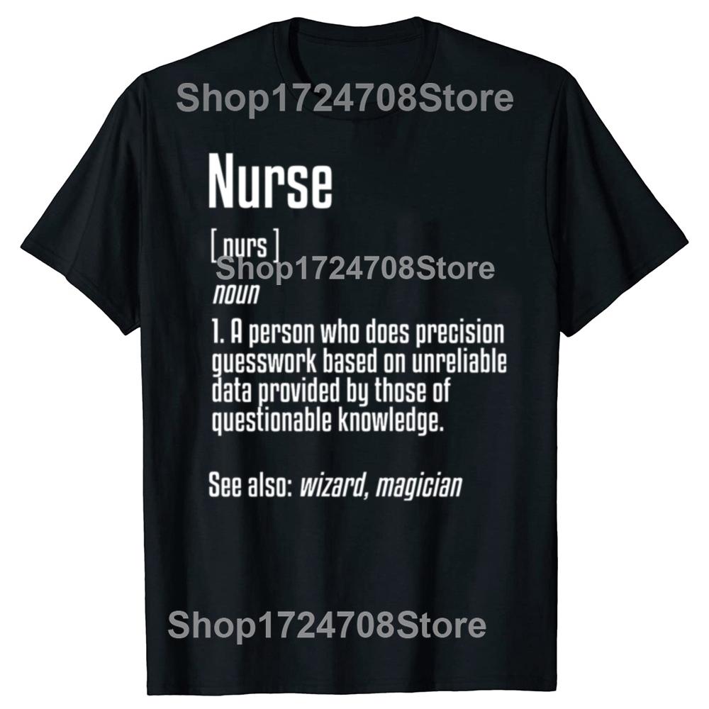 Nurse Definition T Shirt Funny Cute Nurses Week Gift Tshirt Printing Brand Man Tops Shirts Printing Cotton Short Sleeve Clothes