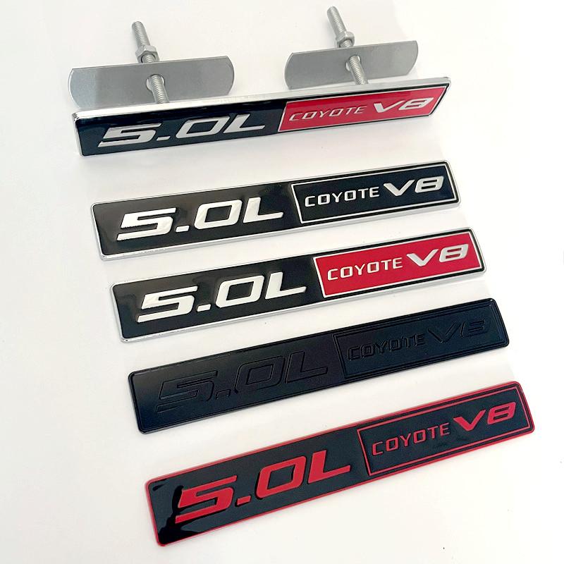 3D Metal 5.0 COYOTE V8 Rear Trunk Side Fender Emblem Badge Sticker Car Accessories For 5.0 GT F150 FX4