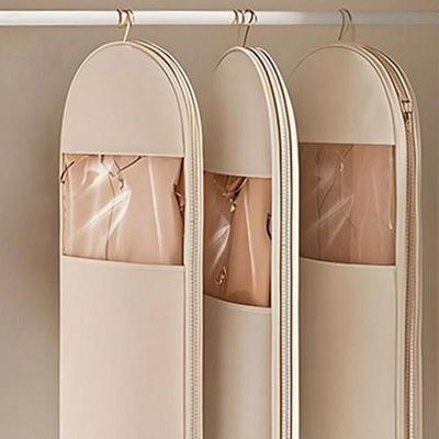 Coat Bags for Closet Storage Compression Save Space Suit Bags for Closet Storage Garment Bags for Hanging Clothes with Zipper