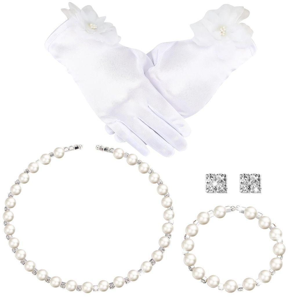 

Elegant Artificial Pearls Charm Necklace With Water Diamond Pendant For Women