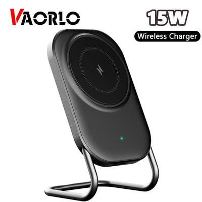 VAORLO Caricabatterie wireless originale da 15 W per la ricarica super magnetica Magsafe per smartwatch QI per smartphone Alta qualità