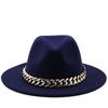 Winter Men's Woolen Jazz Hat New Large Eave Hat Fashionable Flat Brimmed Top Hat