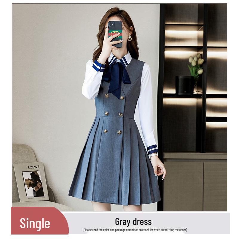 Autumn/Winter Professional Women's Long-Sleeve Suit - College JK Style Kindergarten Teacher Uniform