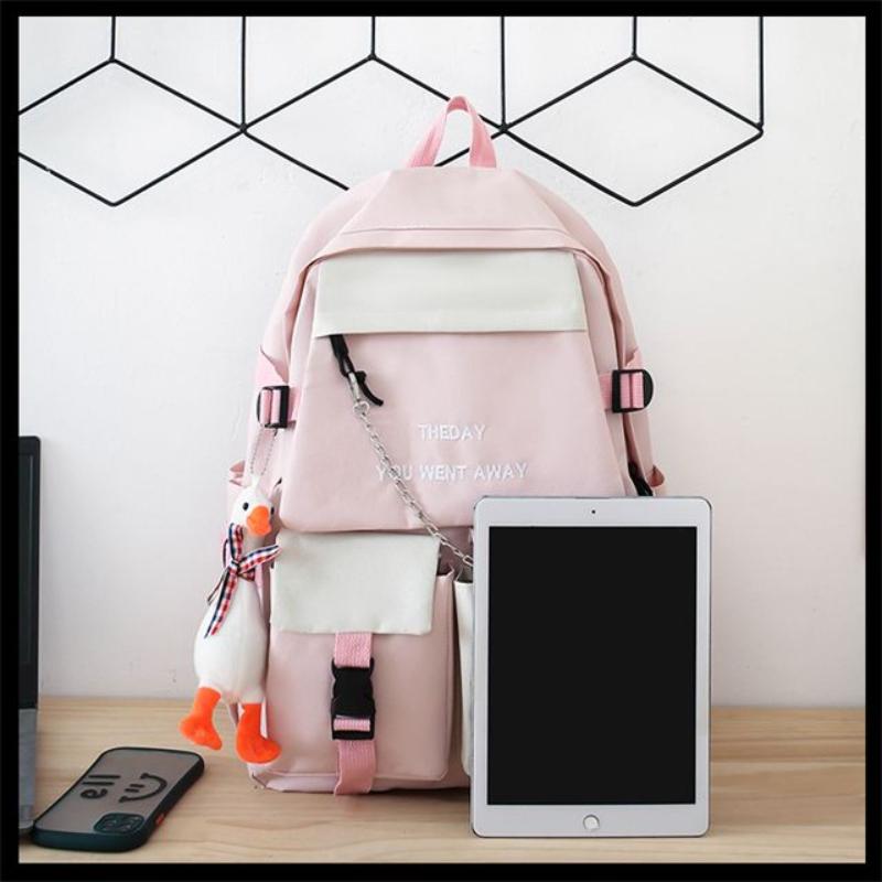 5pcs Schoolbag Student Large Capacity Spine Protection Five Piece Set  Boys Elementary School Students Girls' Backpacks Pencil Cases