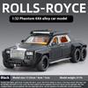 1/32 Scale Rolls Royce Phantom 6X6 Modified Alloy Diecast Metal Model Car Sound & Light Hobby Collectibles Holiday Gifts for Boyfriend
