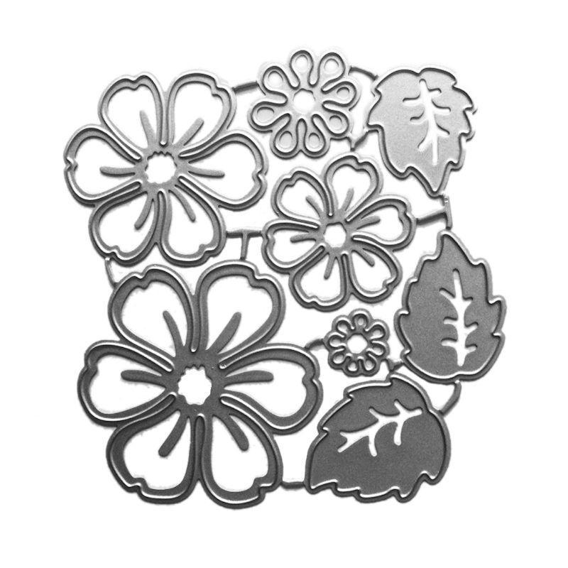 

Flower Petal Cutting Dies Metal Material Greeting Valentine’s Day Cards Making срібний