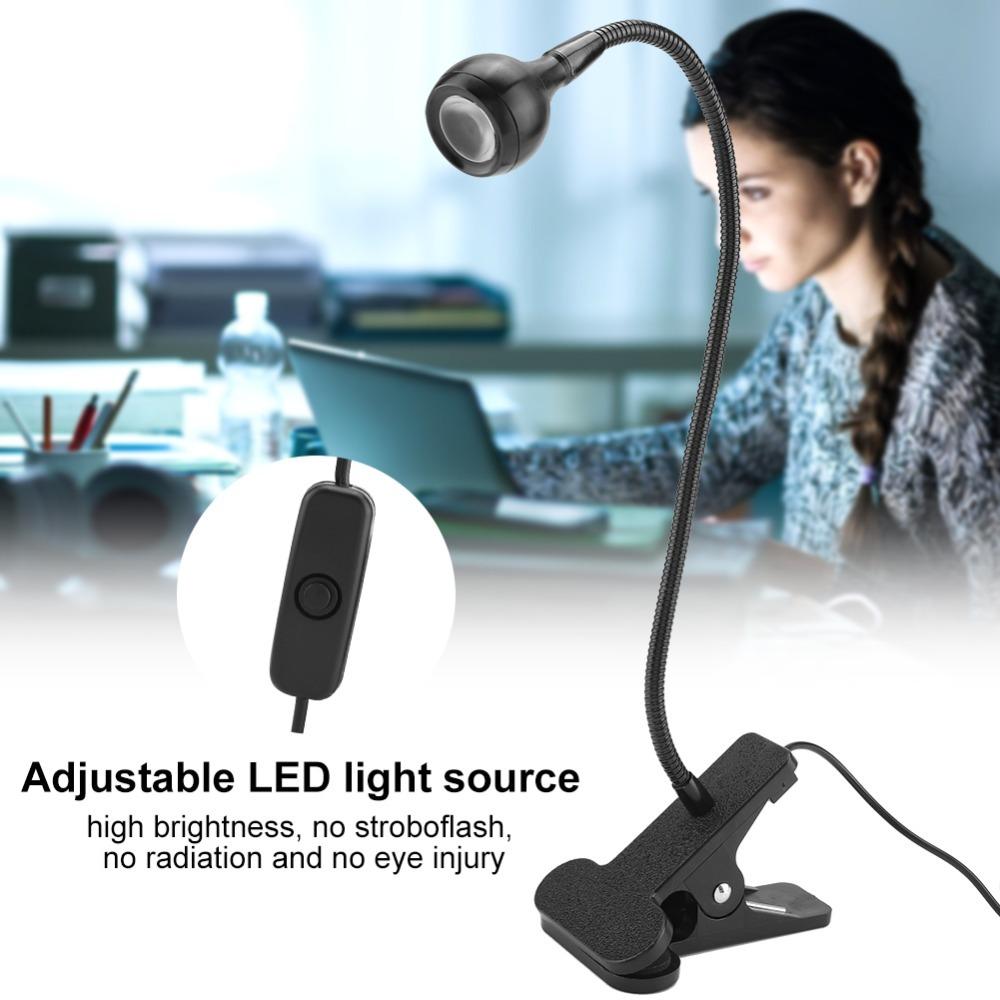 With Clip Mini Desk Night Lamp USB Powered LED Clip On Light USB LED Table Light Crafting