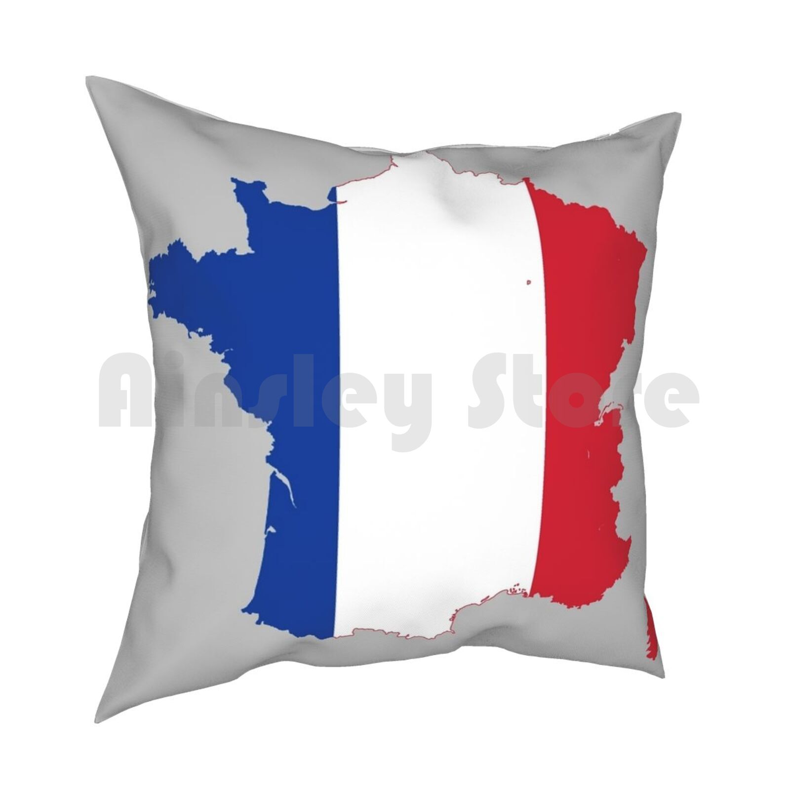 Наволочка с принтом карты-флага Франции, мягкая домашняя наволочка для подушки, сделай сам, карта-флаг Франции, карта Франции, флаг Франции, символ Франции 30cmx30cm
