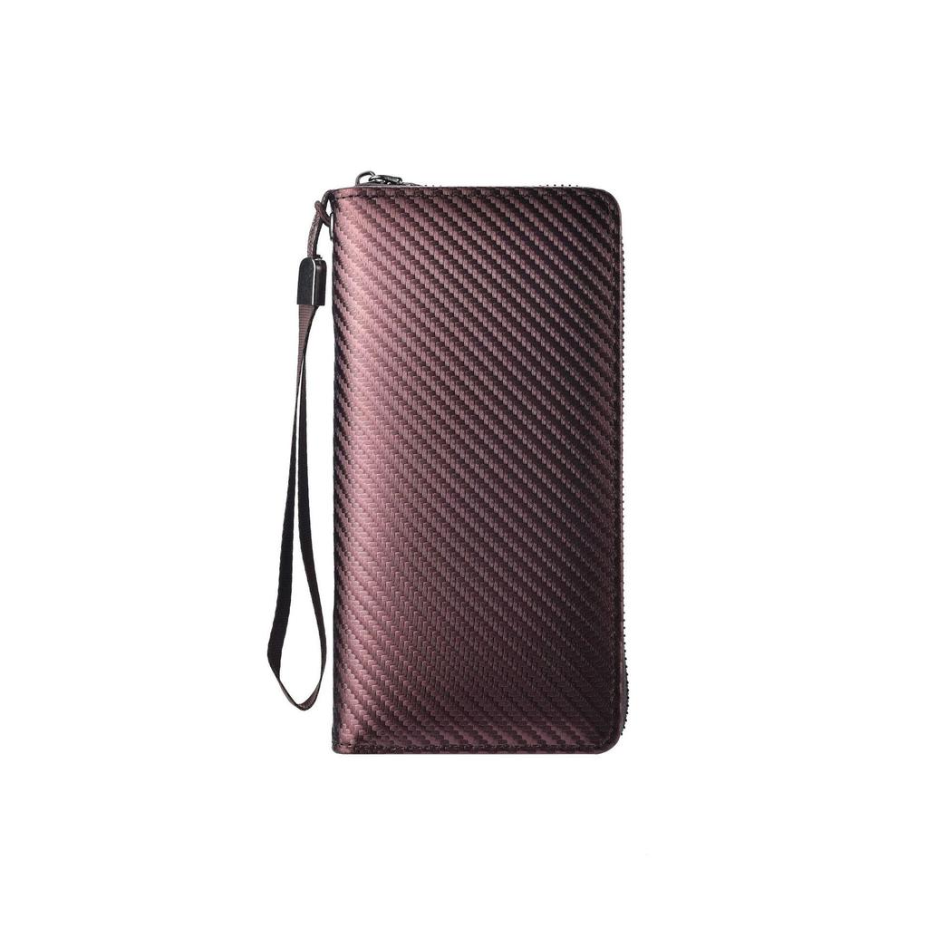 Men's RFID Anti-Theft Carbon Fiber Wallet - Large Capacity with Multi-Card Slots and Coin Purse