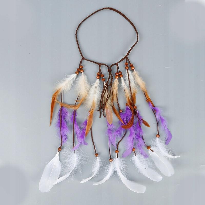 Indian Purple Plume Hairband A12