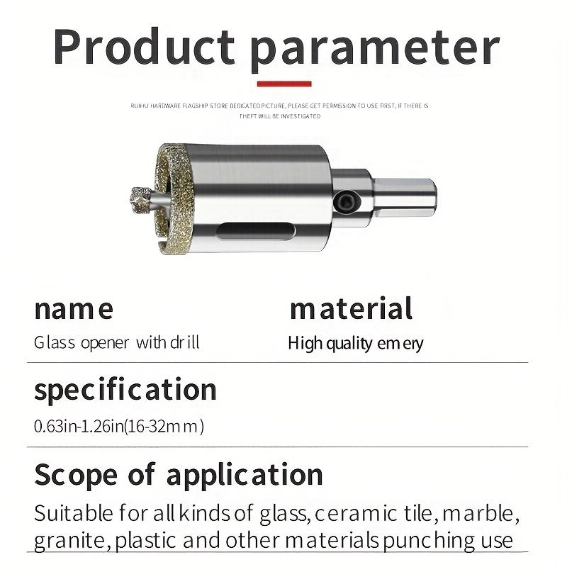 Ceramic Tile Hole Drill Glass Hole Opener Twist Center Drill with Positioning Drill Drilling Artifact