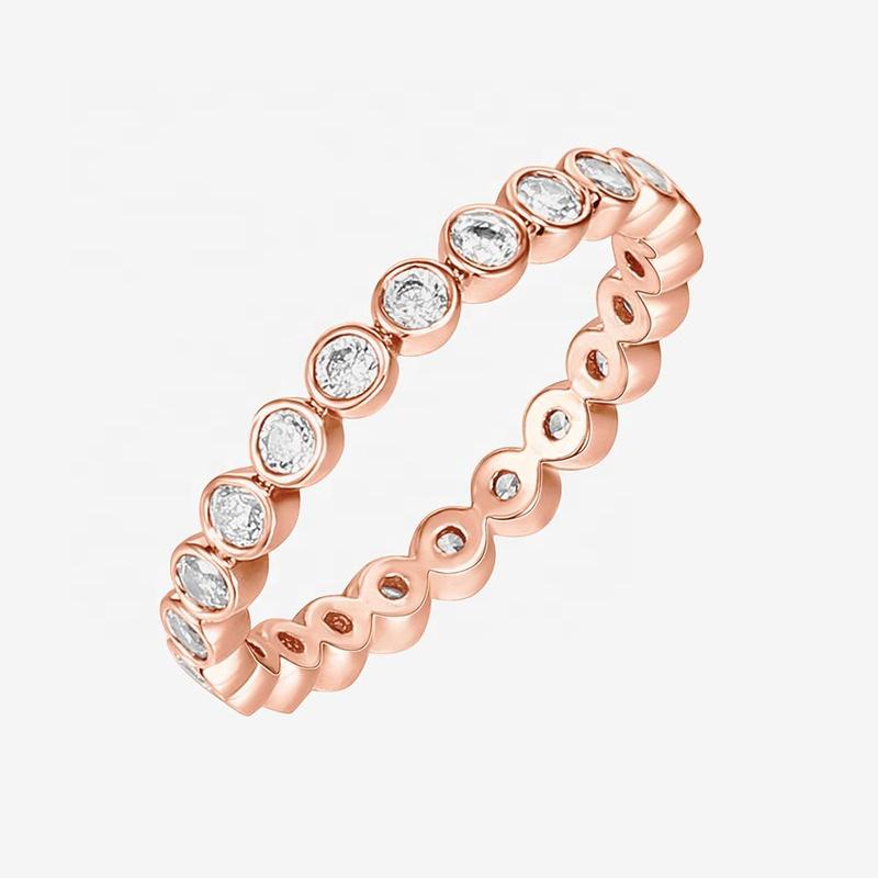

Milskye ladies fashion 925 sterling silver jewelry 18k gold plated cz bezel