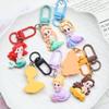 Cartoon Resin Mermaid Princess Keychain - Cute Backpack/Bags Ornament and Gift