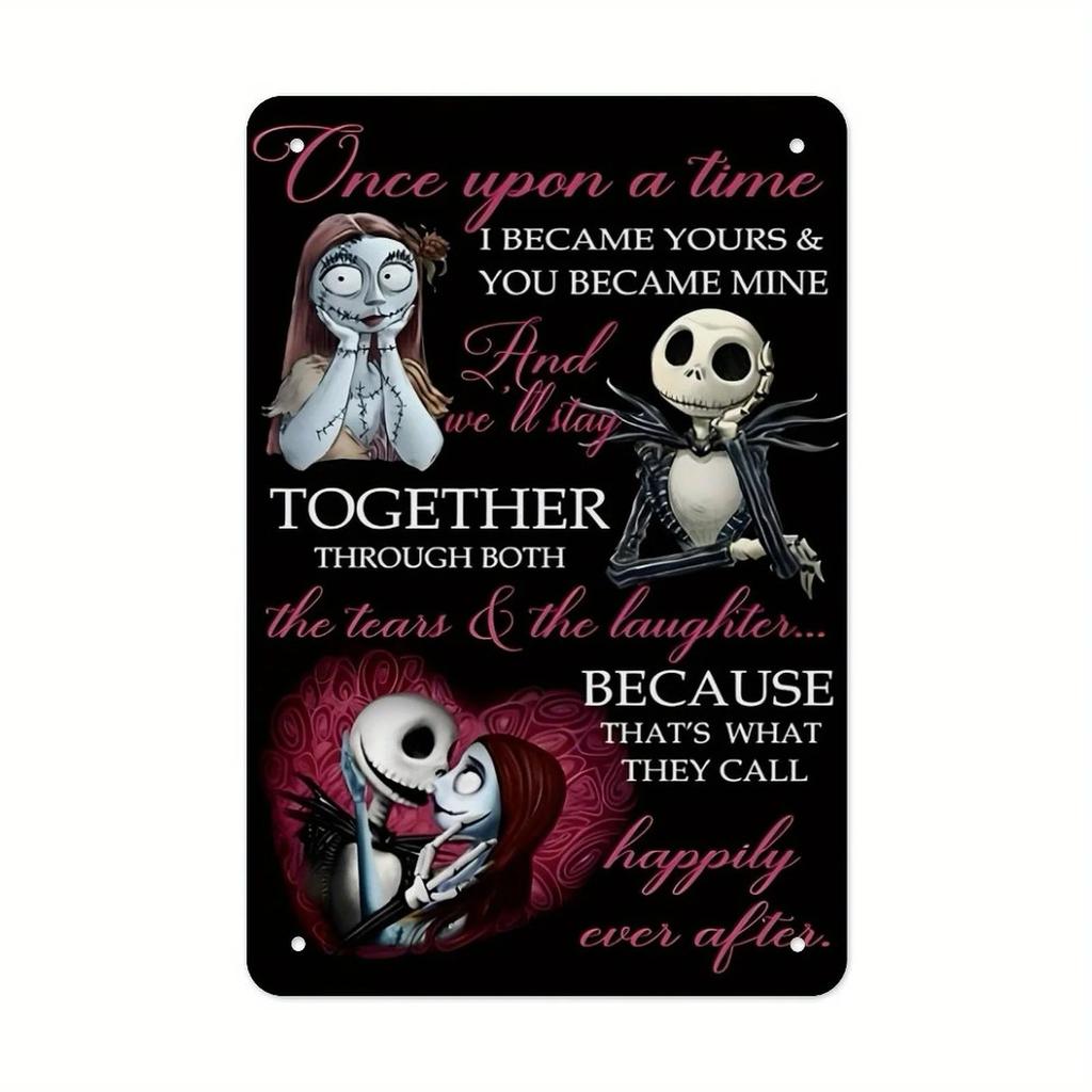 Miniso The Nightmare Before Metal Signs Wall Decor Tin Signs Captain Metal Poster Decor for Bar Pub Club Wall Decoration