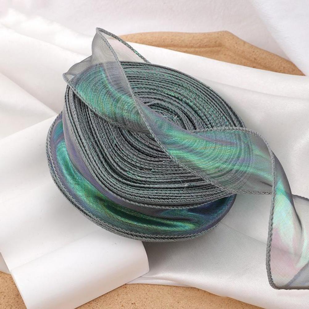High-quality Tulle Ribbon Luxury Gift Ribbon Iridescent Tulle Ribbon Roll for Wedding Invitations Floral for Bouquet for Parties