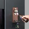 Magnetic Basketball Wooden Bottle Shooting Wall Mounted Cap Opener with Catcher