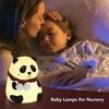 Panda Night Light for Kids- Rechargeable Silicone LED Lamp, 7-Color Changing, Perfect Room Decor & Gift for Toddler, Children, Teens- Cute Valentine'S
