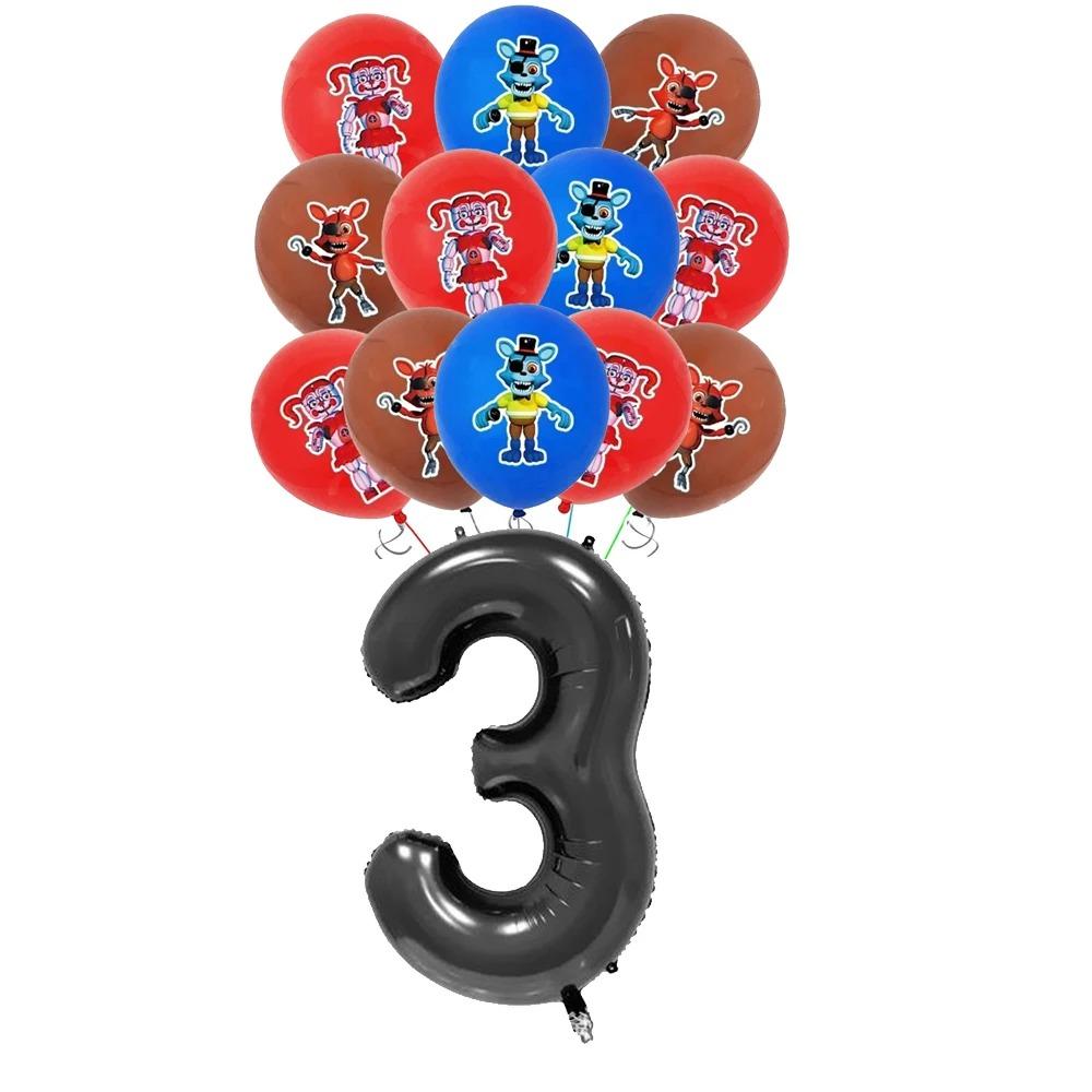 FNAF Five Nights Freddyed Geburtstagsfeier Dekorationen Luftballons Teller Banner Geschirr Set für Babyparty Gastgeschenke Kinder Geschenke