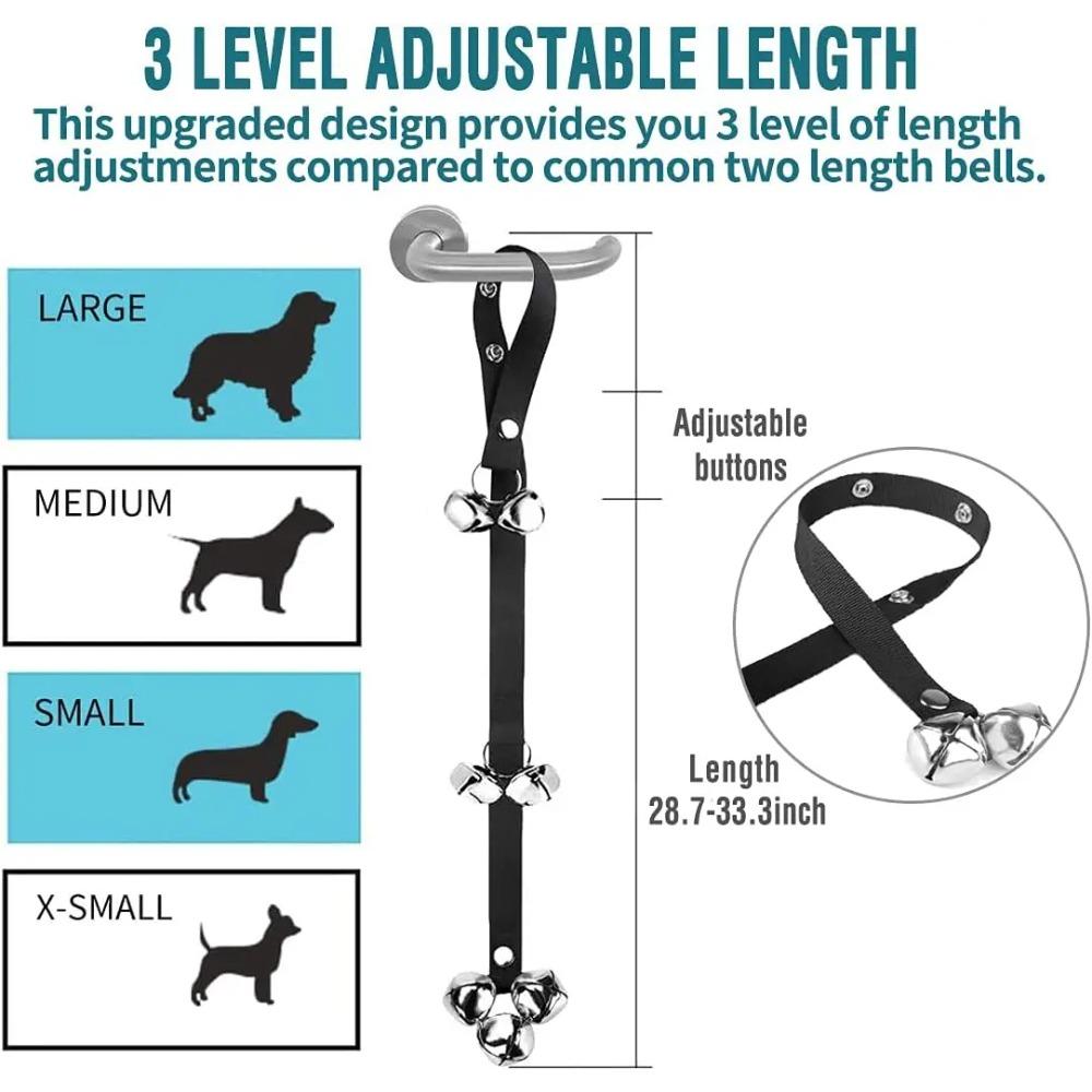 Dog Doorbells Premium Training Potty Great Adjustable Dog Door Bell for Potty Training Puppy Easy Way Extra Large Loud DoorBells