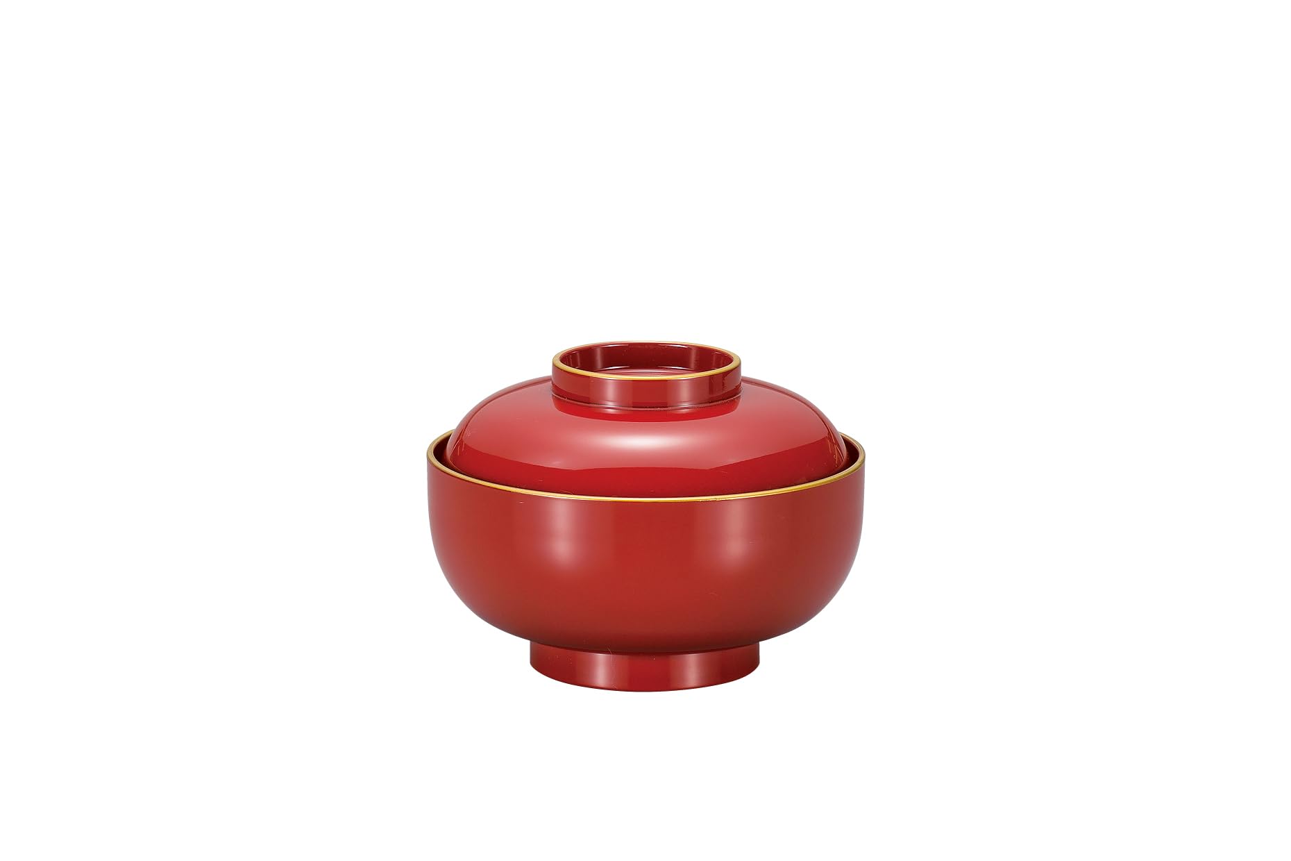 Nakaya Brothers Trading Seasonal Zoni Microwave Dishwasher Co., Ltd.  Yamanaka Lacquerware  Bowl, & Safe, Vermilion, 37-3817