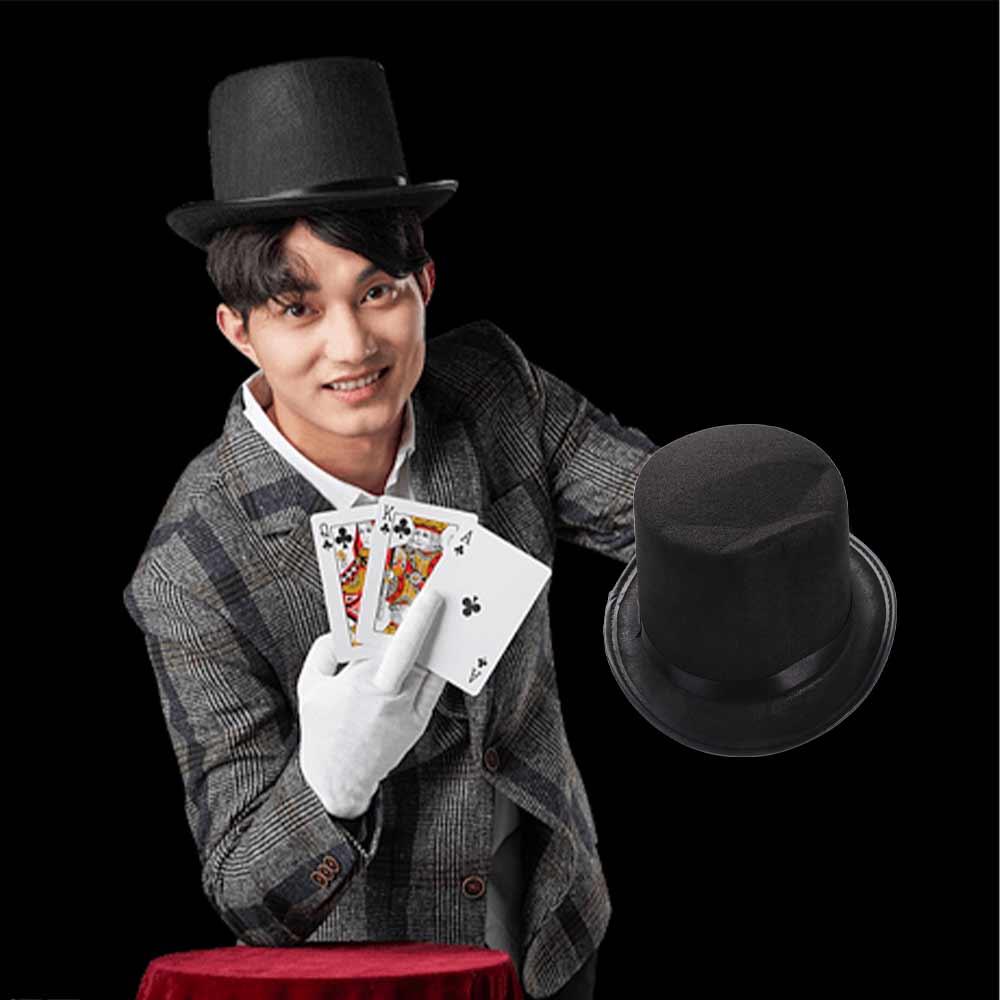 Retro Top Hat Magician Black Color Hat Costume Cosplay Halloween Props Party Supplies Steampunk Circus Ringmaste Role Play