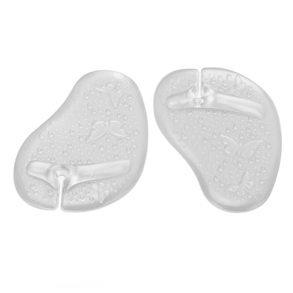 1 Pair Sandal Toe Protector Non Slip Abrasion Resistant Butterfly Pattern Gel Metatarsal Pad Forefoot Cushion Insert for Flip Flop