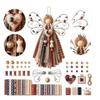 Layered Wings Fabric Angel Craft Kit Buttons Angel Material Kit Fabric Angel Hanging  for Adults