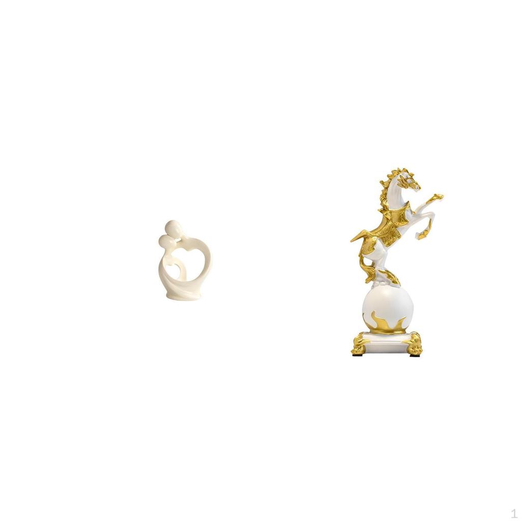 Artistic Resin Couple And Horse Figurine for Home Decoration Anniversary Gift Bedroom Centerpiece