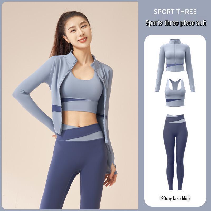 

Трехпредметный фитнес-йога-комплект Juyitang в сочетающейся цветовой гамме L