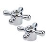 Replacement Tap Knob Handle Set of 2 Made from Alloy for 8mm 20 Teeth Valve Core for Bathroom and For Kitchen Use