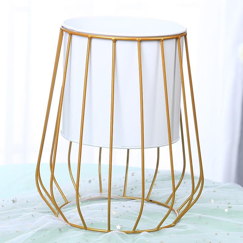 Nordic Wrought Iron Flower Stand - Indoor Tabletop Flower Pot for Creative Home Decor