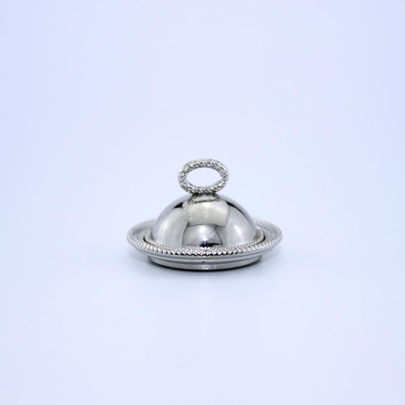 Miniature Toy Model Scene Doll House Accessories Mini Western Steak Cover Iron Plate Lid Delivery Tray