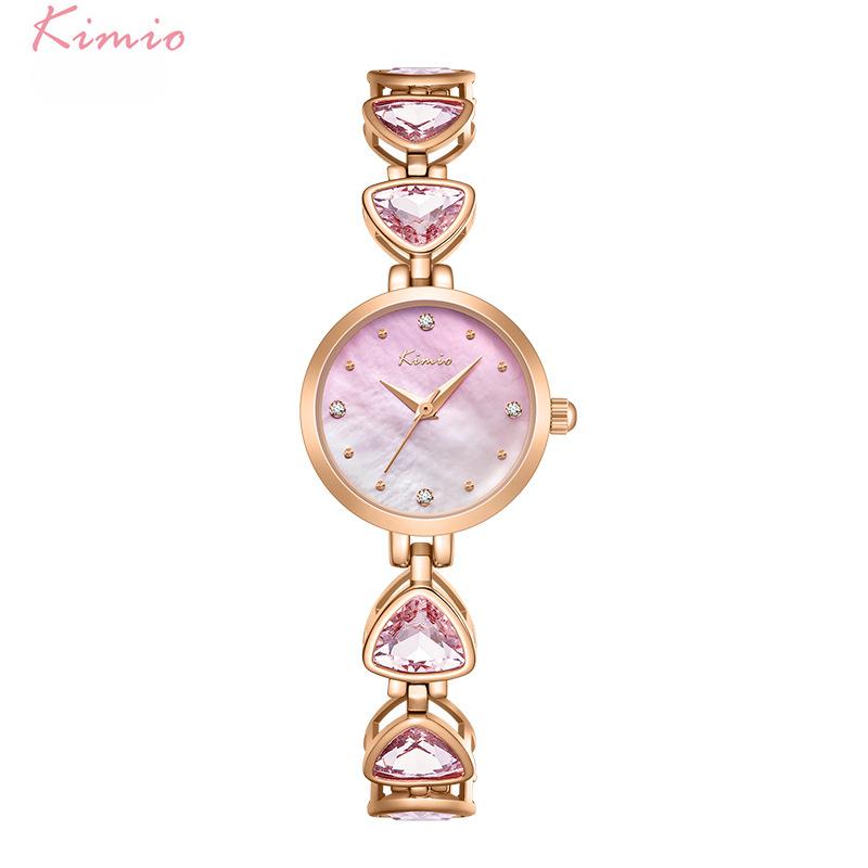 

Легкие роскошные модные перламутровые дисковые часы Niche Chic Rhinestone женские часы-браслет Романтичные кварцевые часы