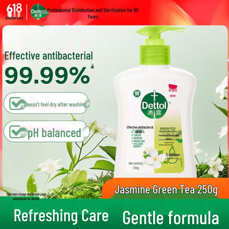 Dettol Jasmine Green Tea Antibacterial Hand Wash, 3 x 250g