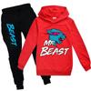 Conjunto de Sudadera con Capucha y Pantalones Jogger de Algodón de Dibujos Animados para Niños, para Jugar Activamente y Uso Casual