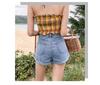 2024 Women's High-Waisted Plus Size A-Line Denim Shorts - Wide-Leg, Rolled-Up, Slimming Summer Trend