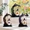 Scary Resin Yard Decor Halloween Swinging Ghost on Tree Figurine, Swing Statue, Suspended Ornaments Reading Ornament, Indoor Outdoor Spooky