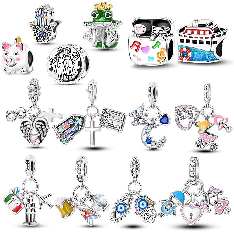 Newest Charms Beads Copper Colorful Dangle Cute Pets Pendants Fit Original Bracelet Necklace Diy Jewelry Gift