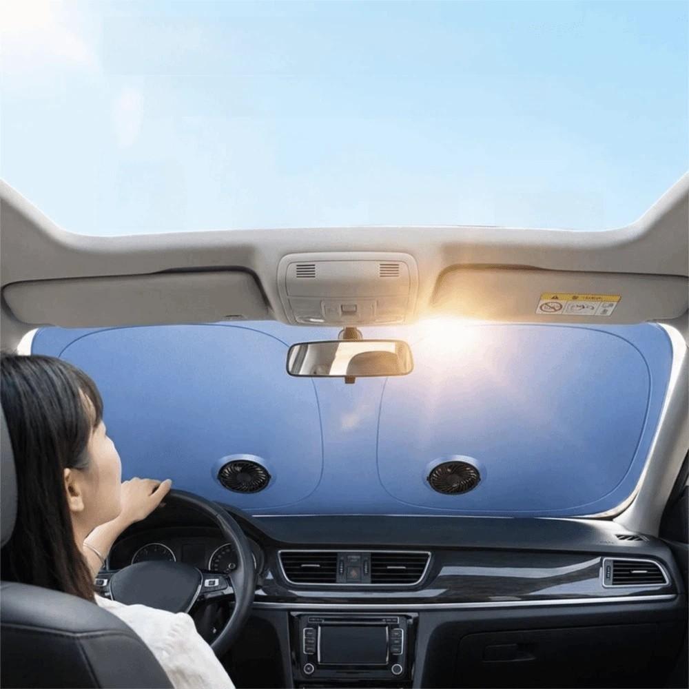 Reflective Fabric Solar Fan Window Sun Protection Device Summer Hot Selling