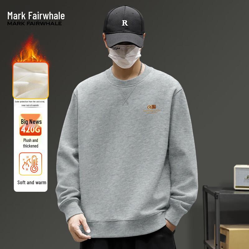 Mark Fairwhale Men's Fleece Lined Round Neck Sweatshirt