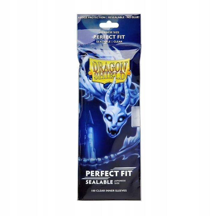 100 Dragon Shield: Small Size Perfect Fit Sealable Sleeves - Clear