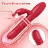 Powerful Rabbit Vibrator For Women G Spot Telescopic Rotating Clitoris Vagina Stimulator Female Masturbator For Adult Sexy Toys
